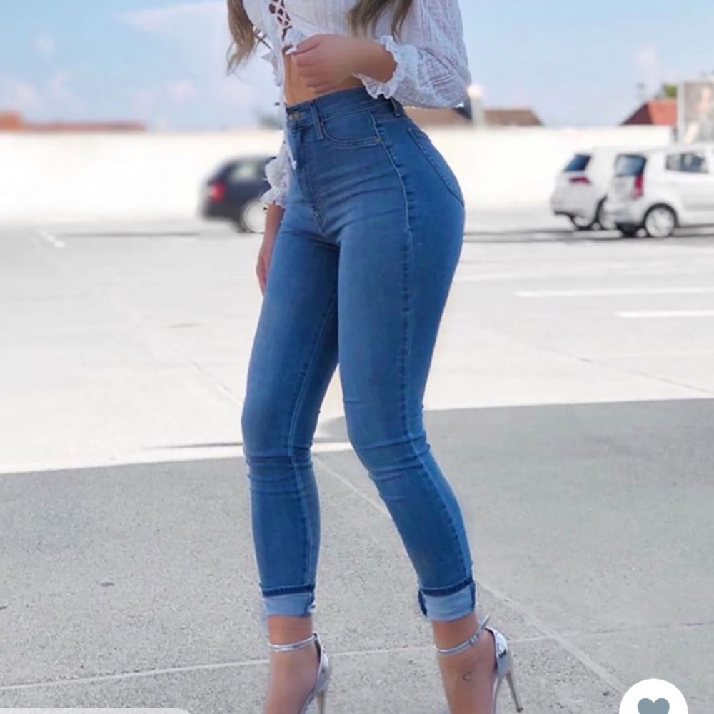 Brand new blue jeans